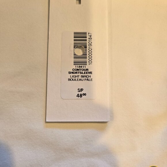 NWT Aritzia CONTOUR Squareneck Short Sleeve Light Birch S - Picture 10 of 10